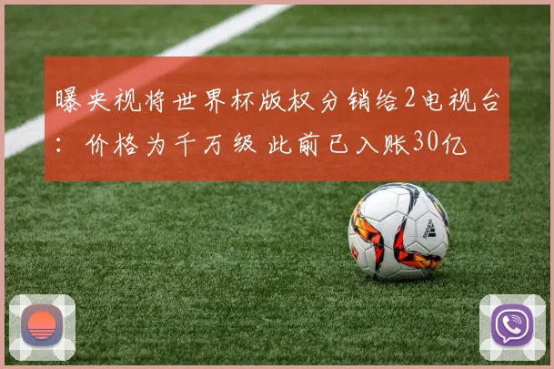 曝央视将世界杯版权分销给2电视台:价格为千万级 此前已入账30亿
